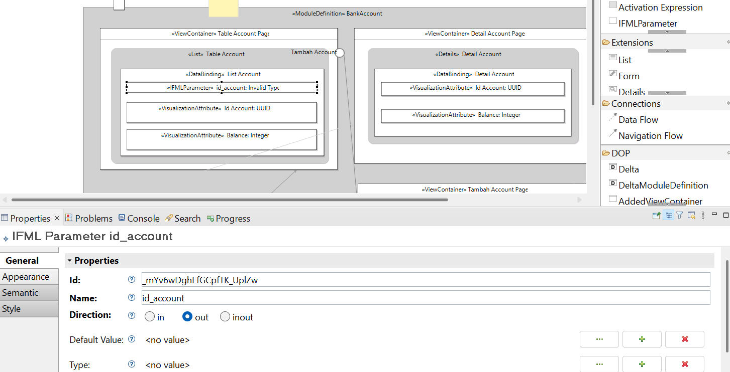 IFML Parameter