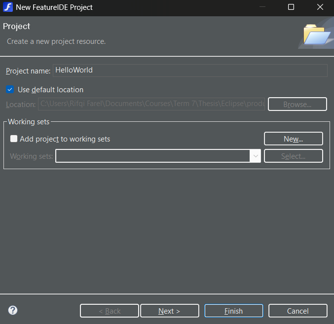 Create FeatureIDE Project 1